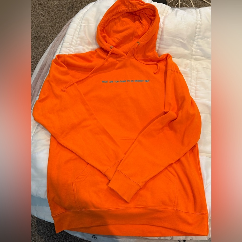Boys Lie Orange Sweatshirt with Bold Chest Lettering Revolver